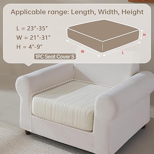 Miniatura 2 de Fundas de cojín para sofá, súper elásticas y lavables para asientos modulares y en forma de L, protector de muebles apto para mascotas con diseño de