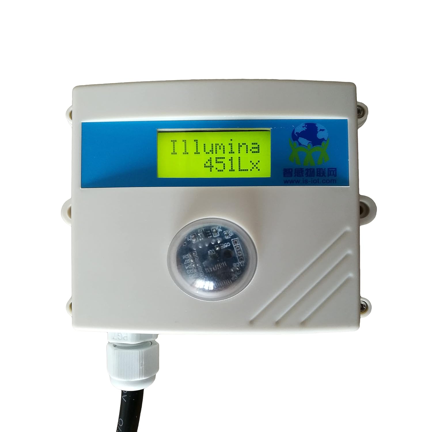 Illumination Transmitter Illumination Sensor 0~200 Klux 0~200 000 RS485 High Range Light Transmitter - (Color: LCD 1 ch Alarm)