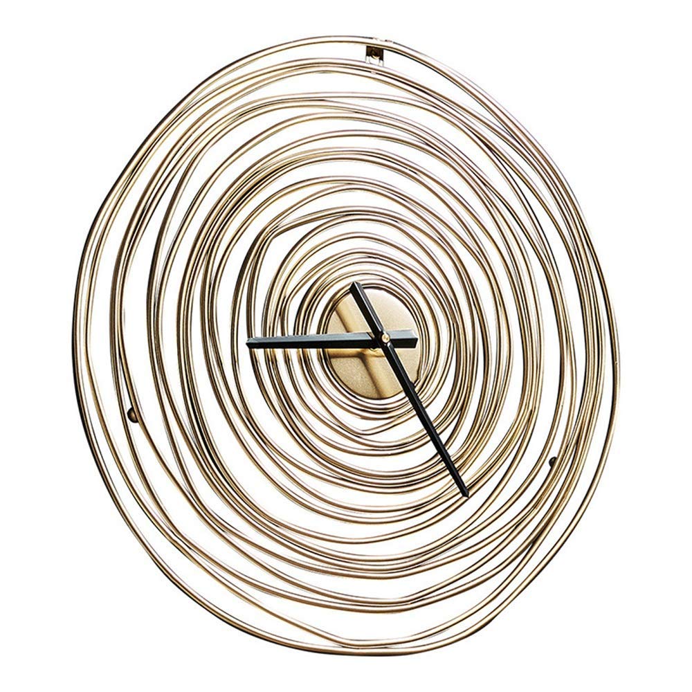 Horloge créative de chambre à coucher et salon en fer doré - 6