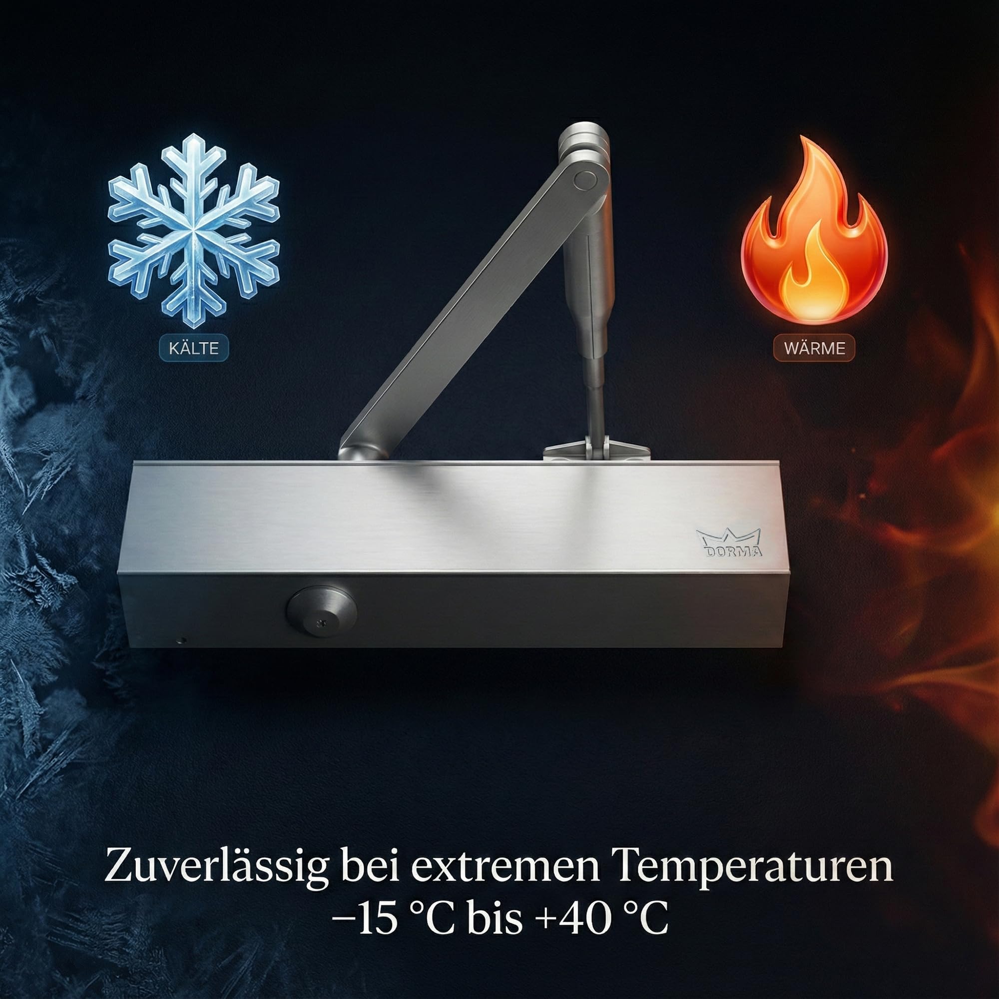 KABA Obentürschließer TS 73 V mit Normalgestänge, Edelstahl, Silber, EN 2-4, Automatischer Türschließer, Türschließer, Standard, Wohn- und Bürogebäude
