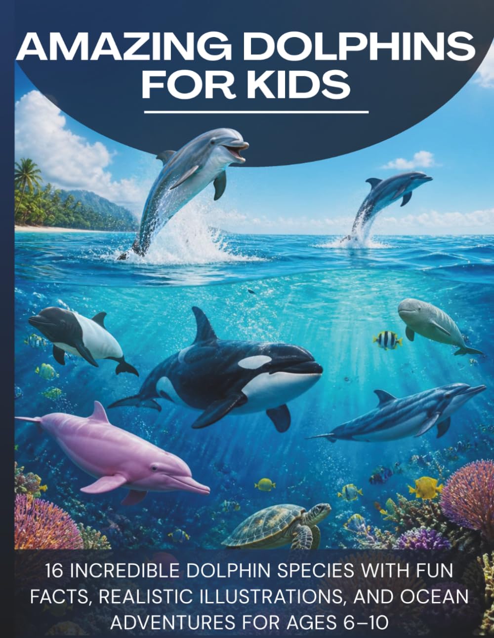 The Amazing Dolphins for Kids: 16 Incredible DOLPHIN Species with Fun Facts, Realistic Illustrations, and Ocean Adventures for Ages 6–10 (Amazing Ocean Animals facts)
