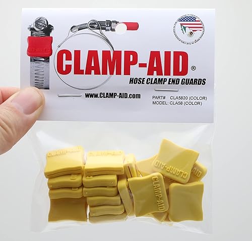 Las cubiertas amarillas de la abrazadera de la manguera de la marca para las abrazaderas de manguera de engranaje helicoidal industrial de 5/8 "de