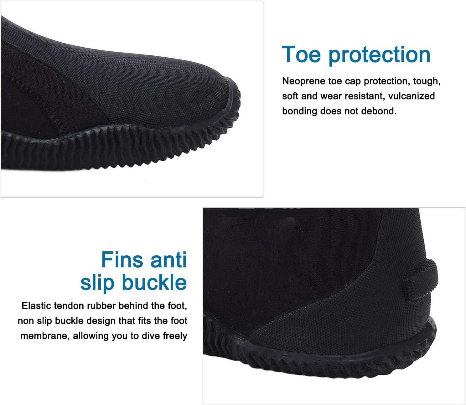 1 Pair Diving Boots, 7mm Neoprene Anti Slip Sole Dive Boots, Rescue Flood Shoes for Cycling River Tracing Swimming Snorkeling