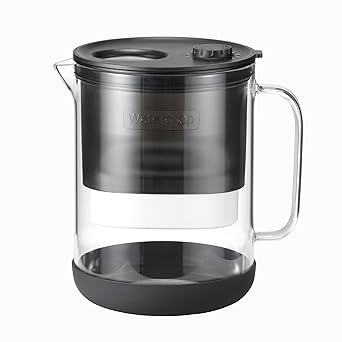 Waterdrop PT-72BL Glass Water Filter Pitcher, 7-Cup, Eco-Friendly, NSF/ANSI 53,