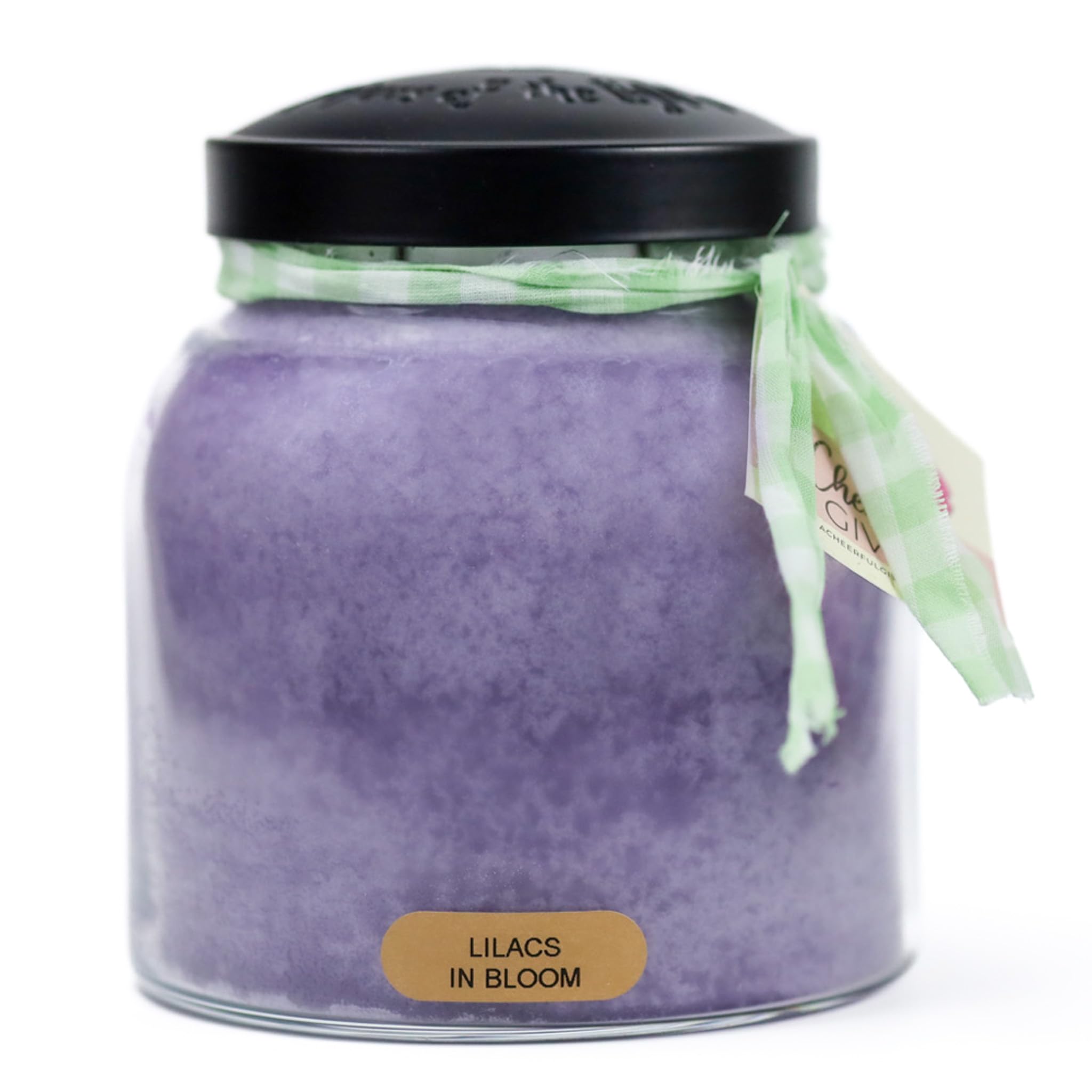 A Cheerful Giver — Lilacs In Bloom - 34oz Papa Scented Candle Jar with Lid - Keepers of the Light - 155 Hours of Burn Time, Gift Candle, Violet