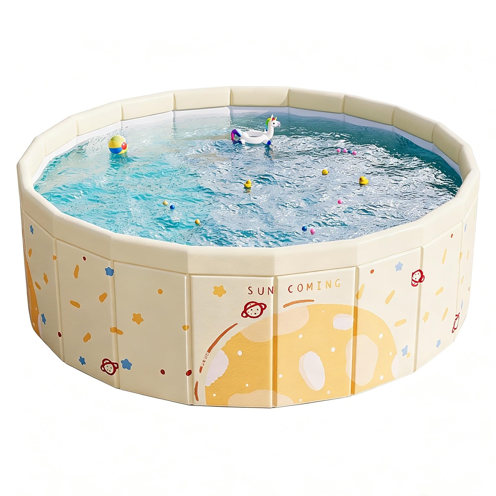 Piscina Plegable Piscina Infantil Redonda Plegable Piscina Pro Frame Piscina Familiar Elevada Piscina De Jardín Exterior(90cm/35.4in)