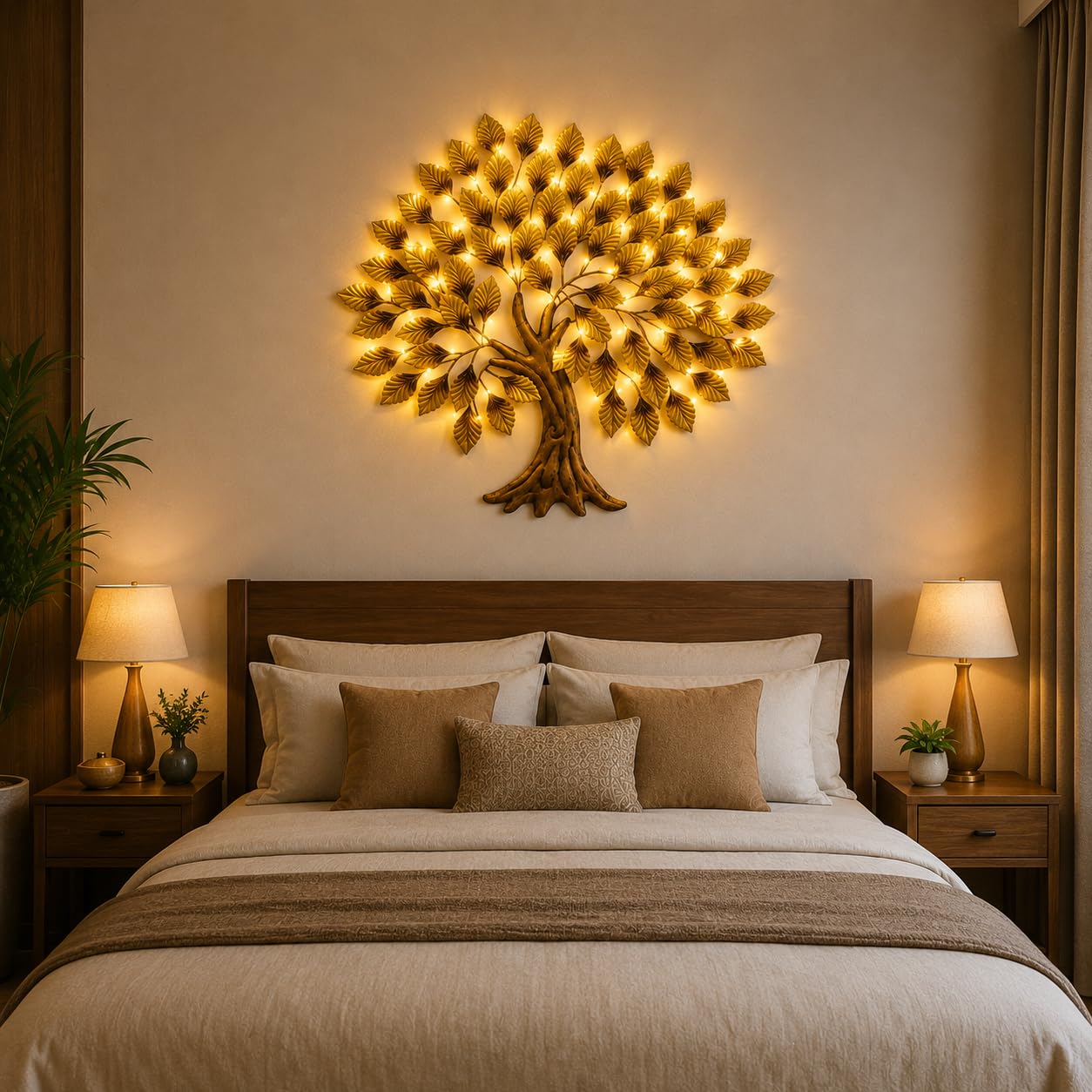 Zora Tree Wall Decor - LED Light & Elegant Design -3