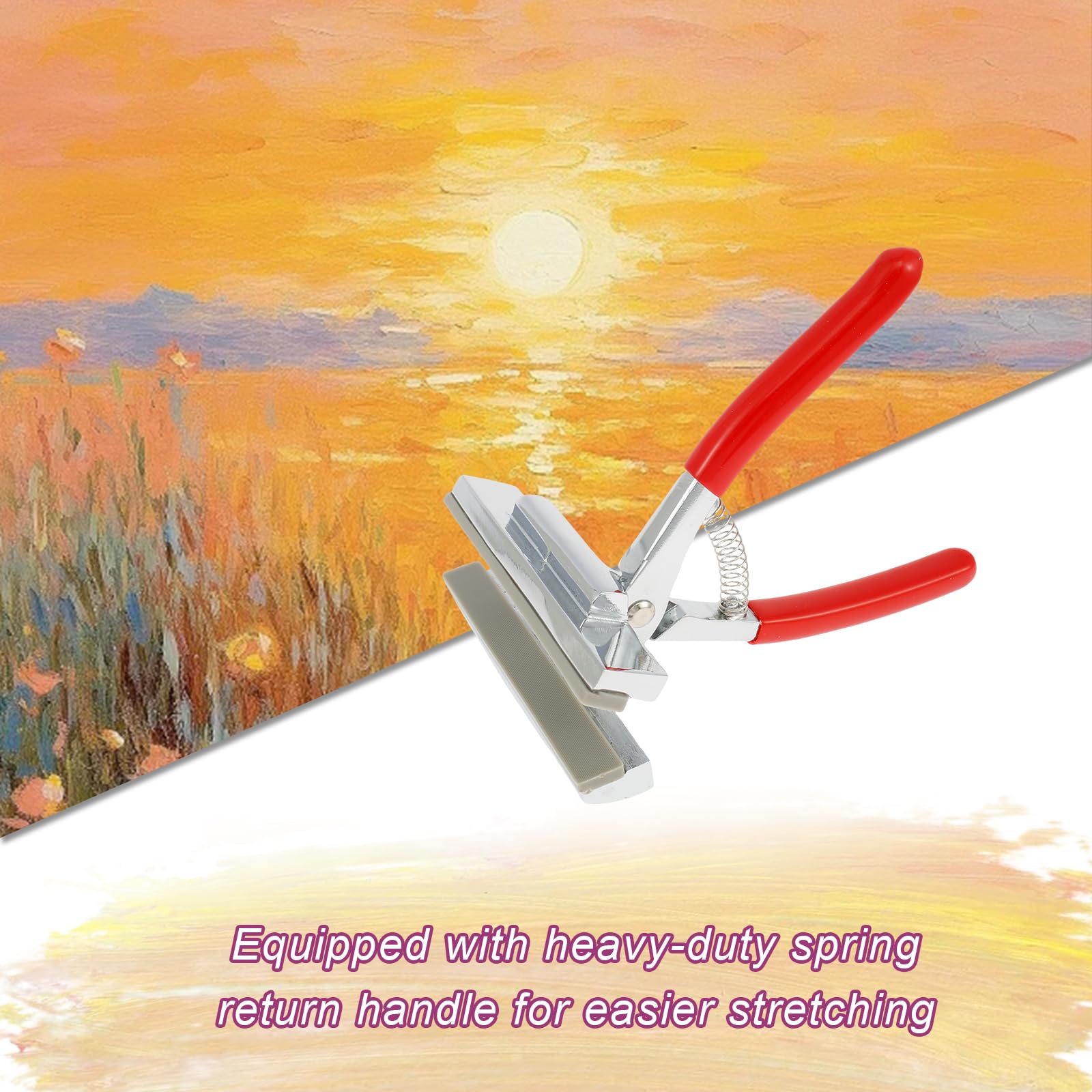 ZJRDYYK Canvas Pliers, Heavy Duty Aluminum Alloy Stretching Canvas Pliers with Needle Threader for Canvas Stretching Bars Oil Painting