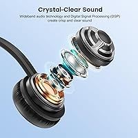 Vista 2 de MKJ Auriculares USB con micrófono para PC, auriculares de computadora con micrófono de cancelación de ruido para centro de llamadas y oficina