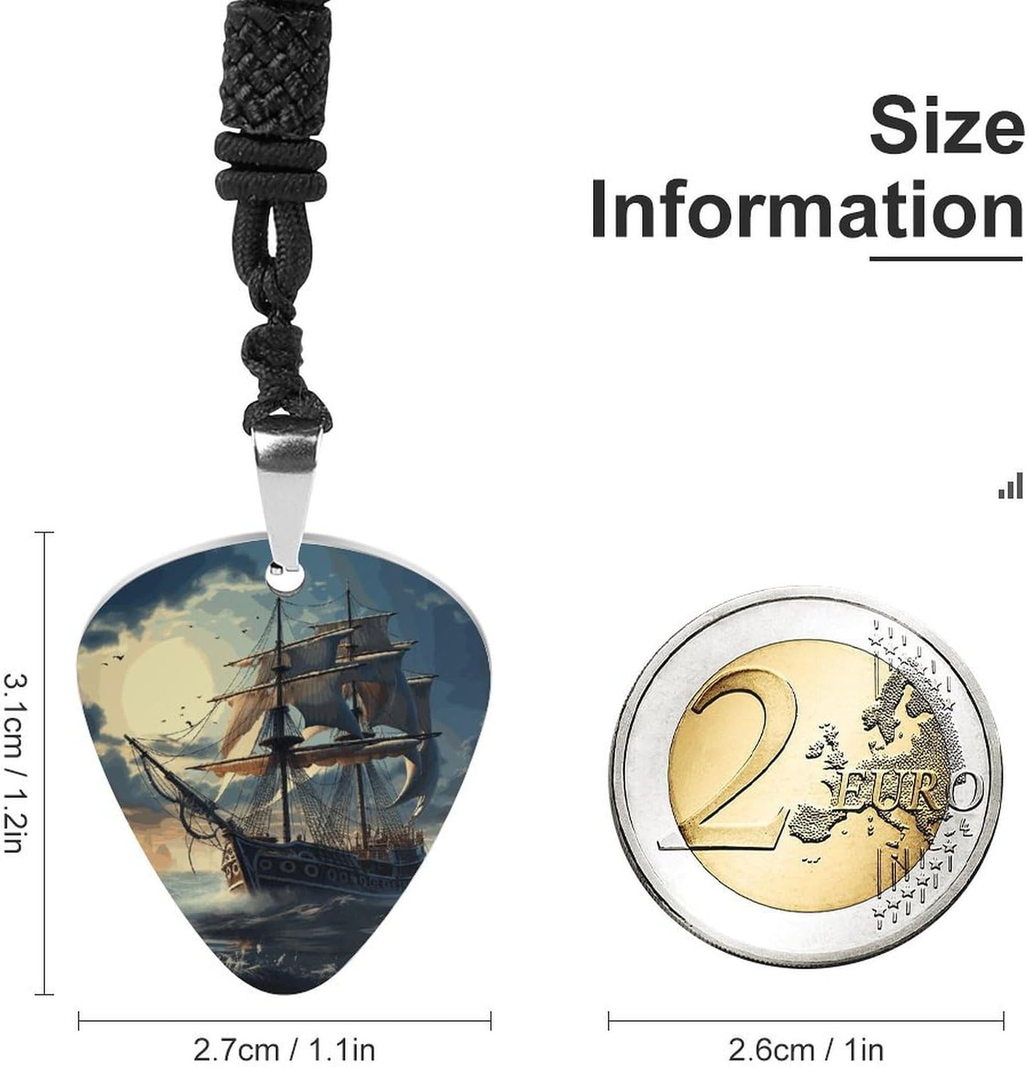 Guitar Pick Necklace Personalized Music Jewelry Bass Accessories image 3