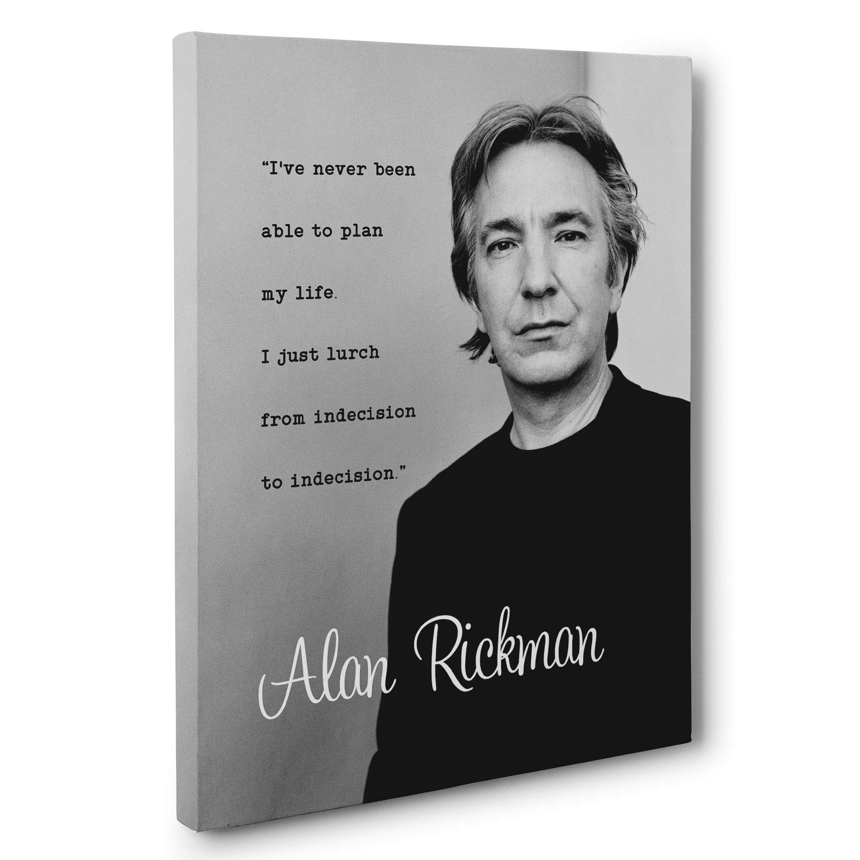 Alan Rickman Motivational Quote Canvas Wall Art