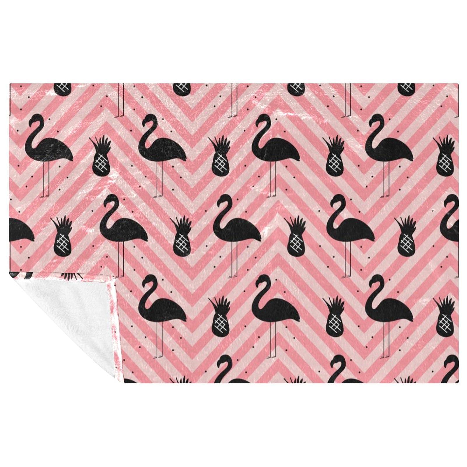 Couverture chaude flamant rose plaid canapé lit et camping léger 150x100 cm