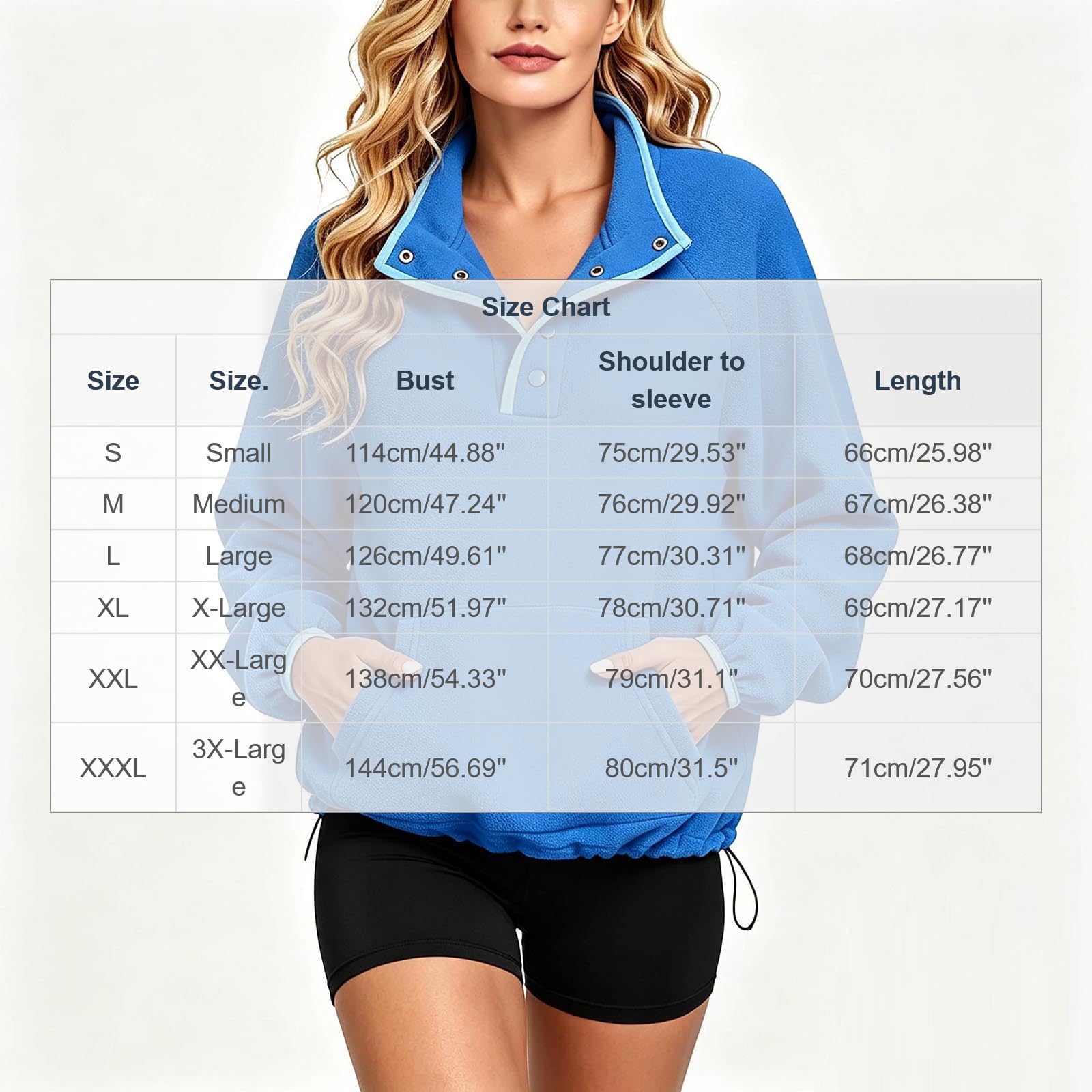 Fleecepullover Damen Warm Winterpullover Sweatshirt Basic Pullover