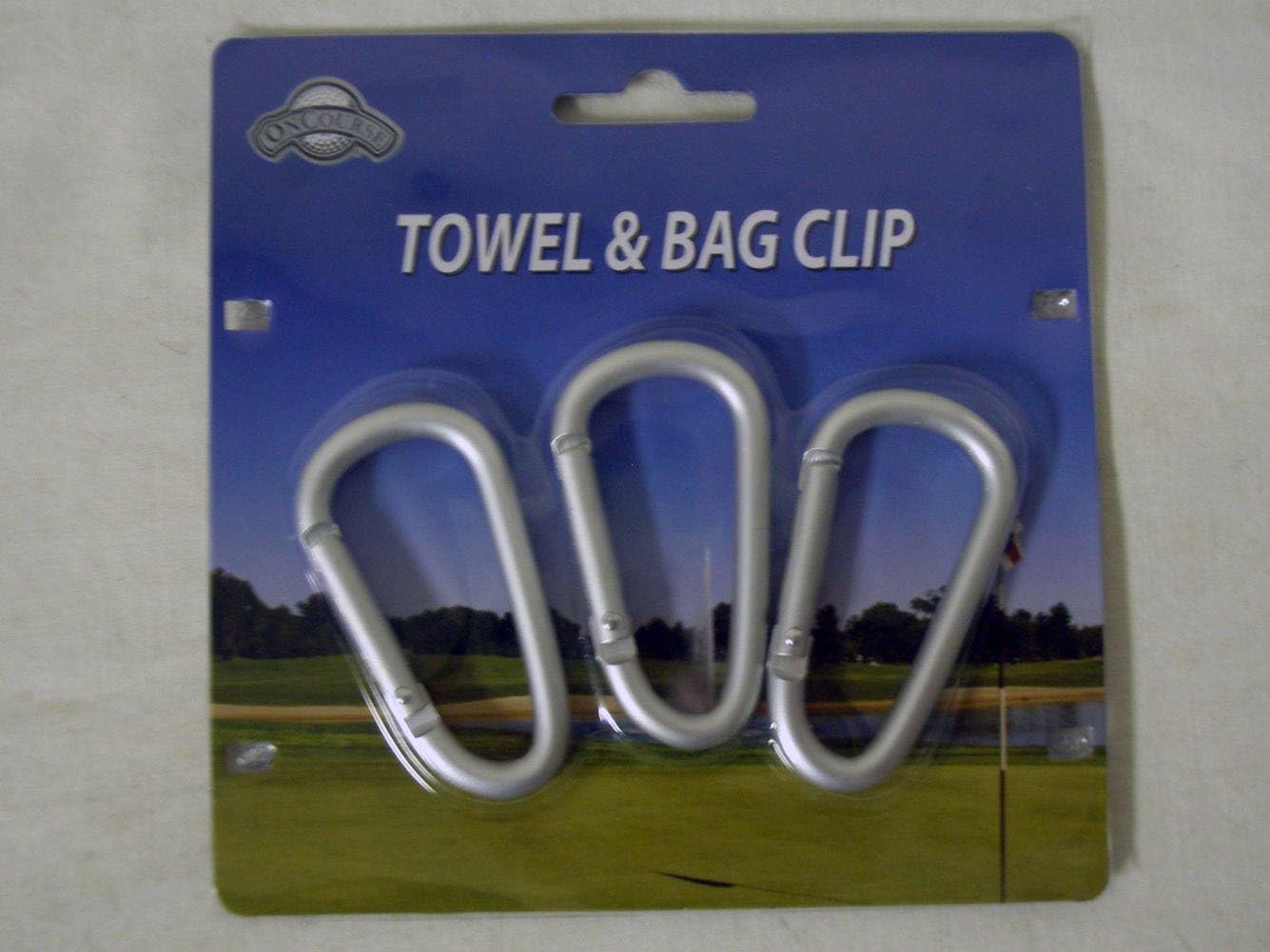 Amazon Com Oncourse Towel Bag Clip 3 Hook Pack Golf Accessory Sports Outdoors