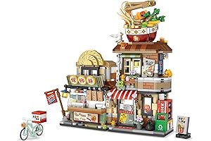 QLT Street View Noodle Shop Model Building Blocks