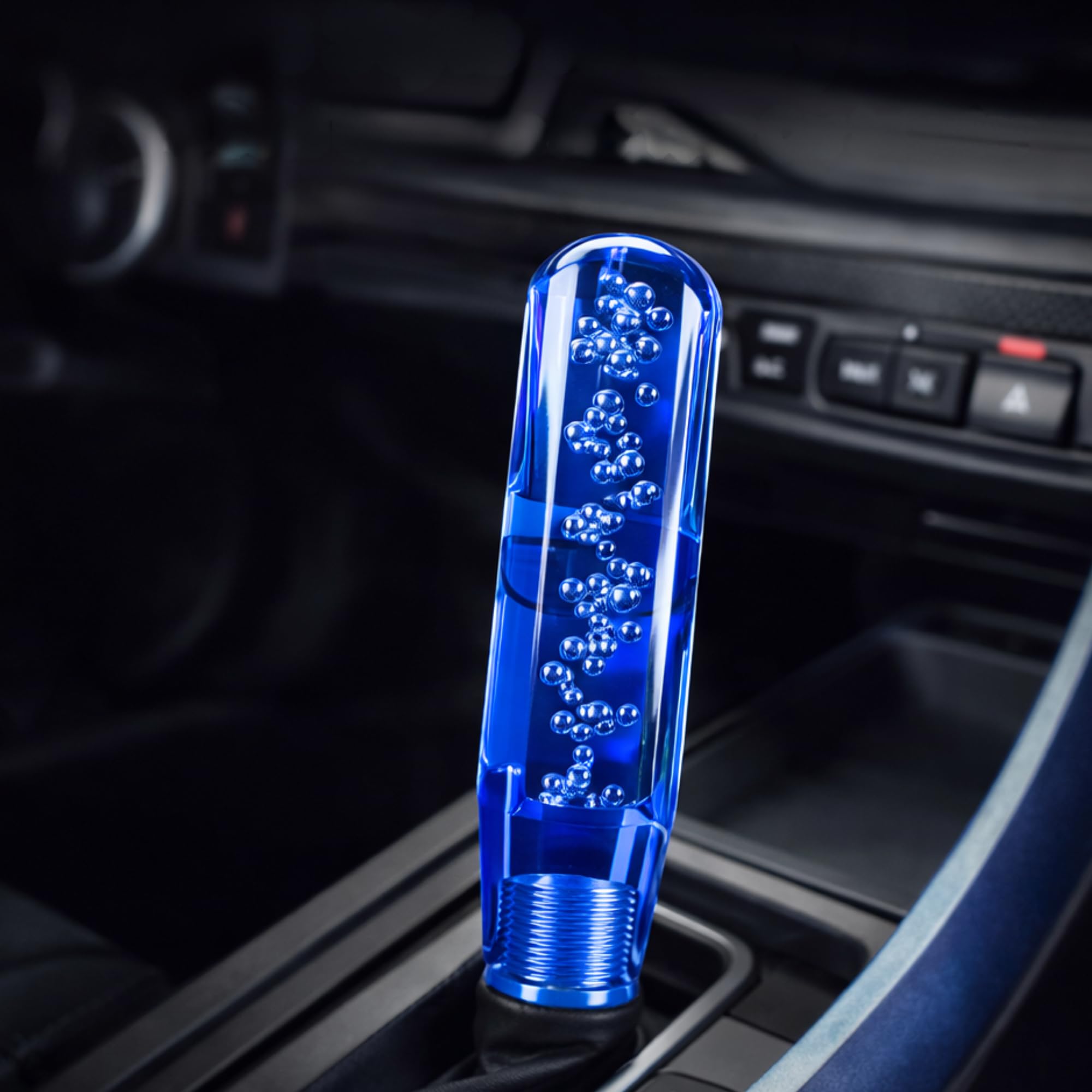 YOURKARTS.COM car Gear Shift Knob Crystal Bubble Styling Sporty Handle Gear Shift Knob Manual/Automatic Universal (10CM) (Blue)-image-39