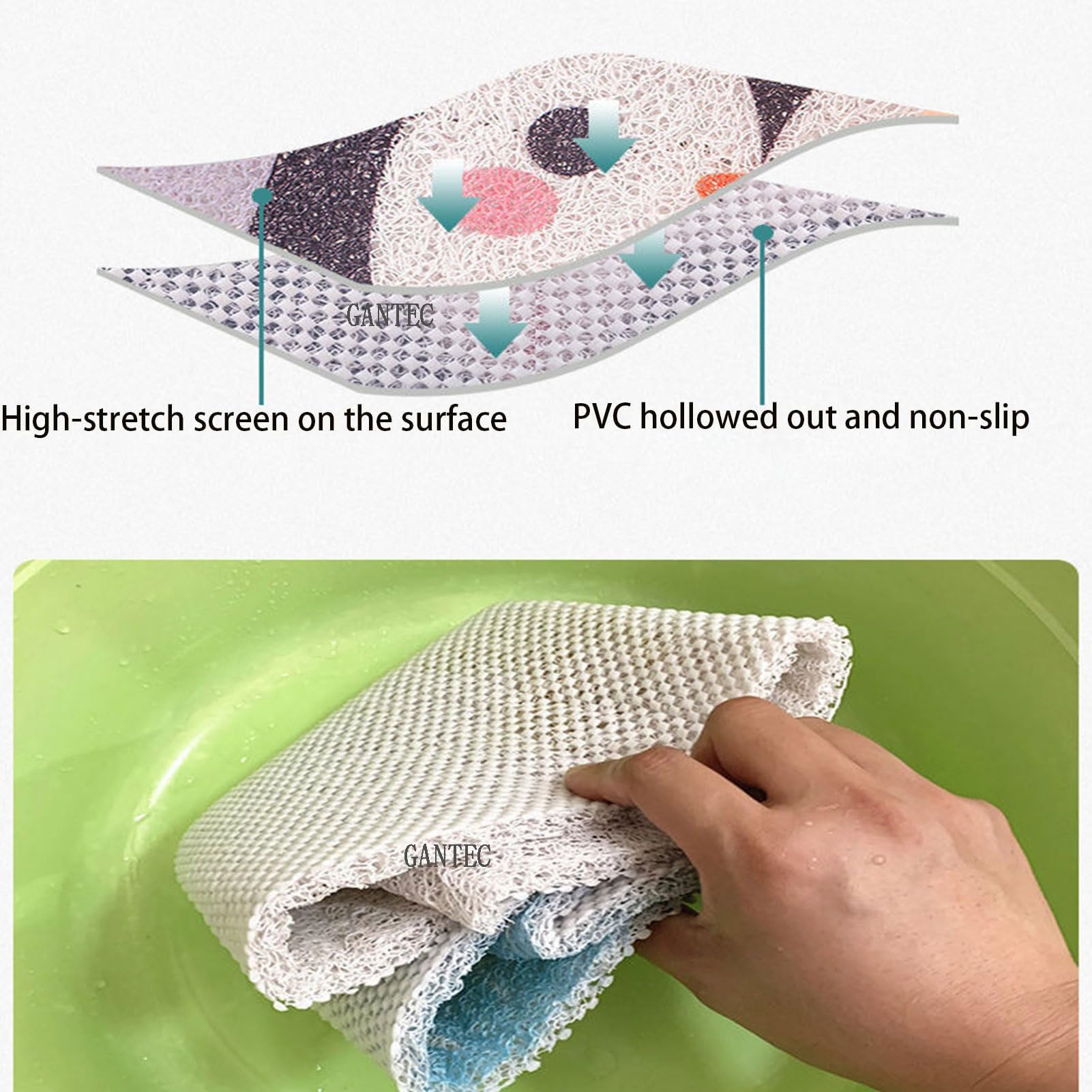 Luffa-Duschmatte, Badewannenmatte, rutschfeste Badematte mit Abfluss, schnell trocknend, weiche PVC-Badematte für Badewanne, Dusche, Badezimmer (Farbe: D, Größe: 120 x 150 cm)