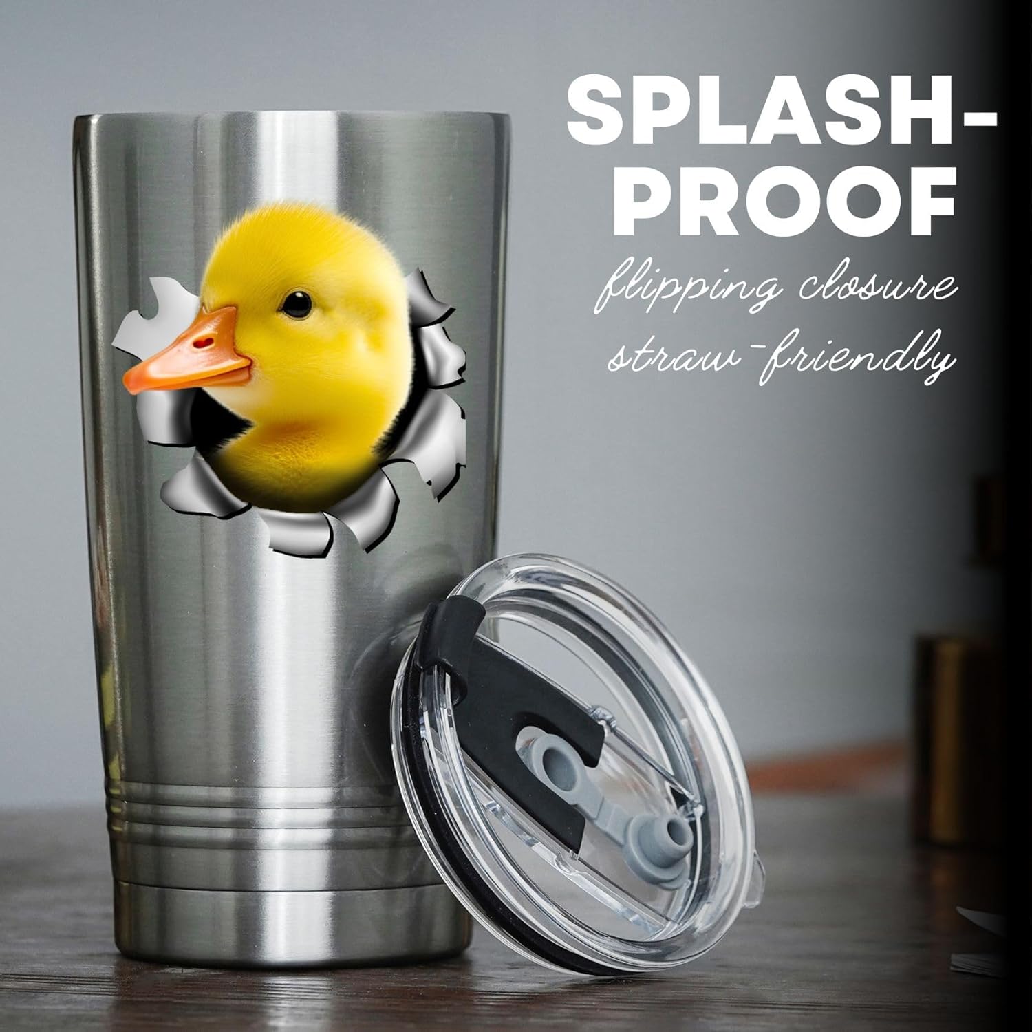 Onebttl Duck Gifts for Women Men, Duck Coffee Mug - Stainless Steel Tumbler 20OZ - Birthday Christmas Gifts for Duck Lovers - Image 3