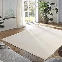 Taracarpet Madrid Short Pile Soft Designer Plain Flooring Suitable for Living Room, Children's Room, Bedroom and Kitchen, Cream, 200 x 280 cm