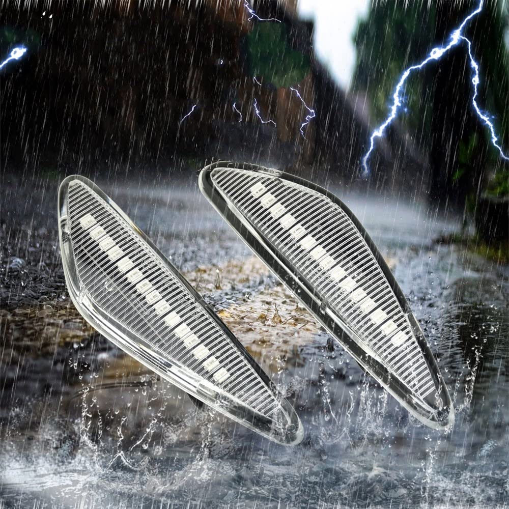 Direzione Luci Dinamiche Indicatori 2 Pcs LED Dinamico Auto Indicatori Di Direzione Luci Di Posizione Laterale Auto Luci Per Fiat 124 Per Spider 2017-2020 Indicatori Direzione Luci ( Color : Smoked Bl
