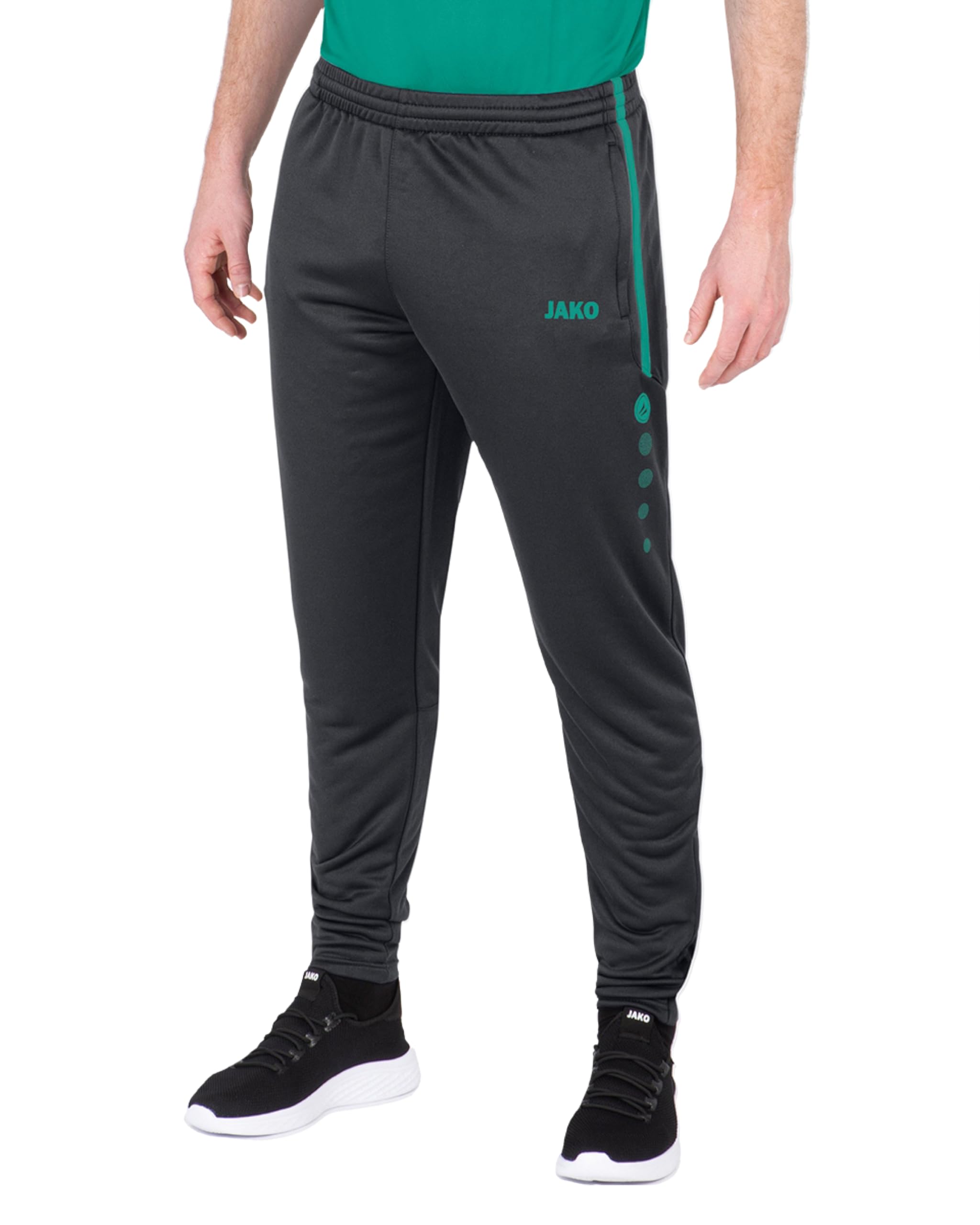 JAKO Active Children's Tracksuit Bottoms, Children's, 8495, anthrazit/Türkis, 152 (EU)