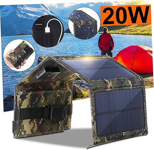 Miniatura 4 de Portable Foldable Solar Panel Charger USB Power Bank for Outdoor Emergency Charging Multi Device Compatible with High Conversion Efficiency for
