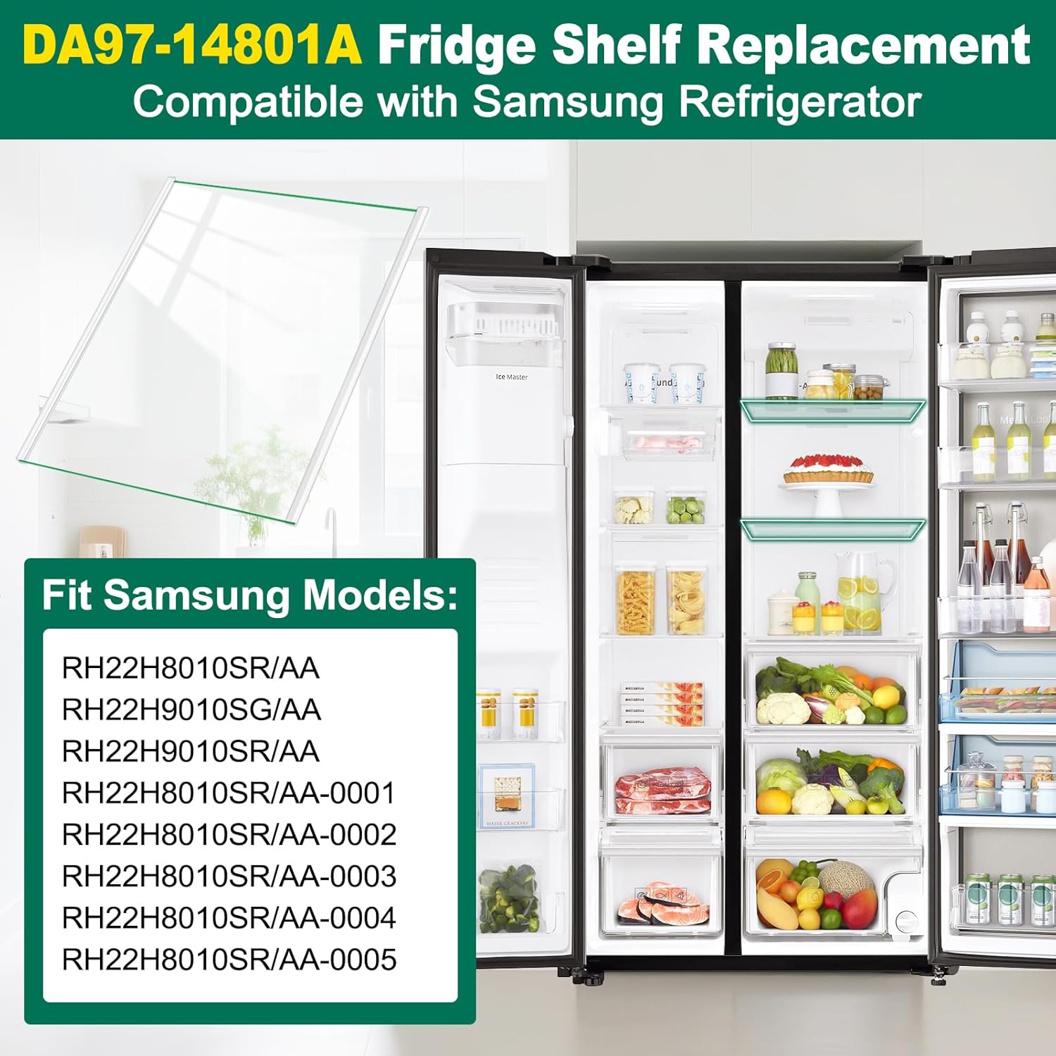 DA97-14801A Refrigerator Glass Shelf Replacement