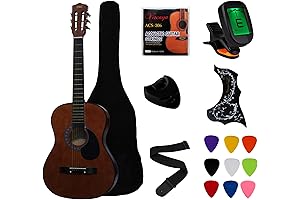 Ashthorpe 38" Beginner Acoustic Guitar Starter Package