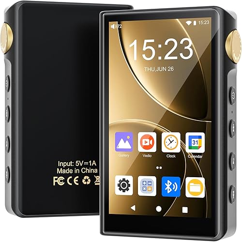 Reproductor de MP3 de alta fidelidad de 96 GB con Bluetooth y WiFi, reproductor de música ZAQE Android 12 de alta resolución, DSD DAC Flac sin