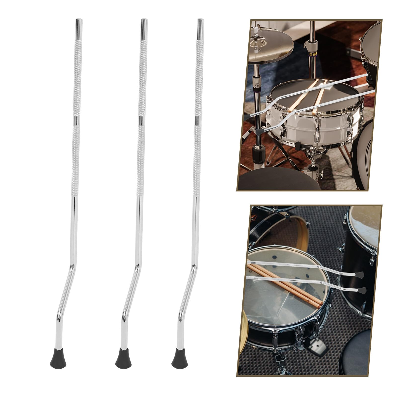 BESTonZON 3 pièces Support de Jambe de Batterie Métal Pied de Tom Stable et Antidérapant pour Kit de Percussion Remplaçant