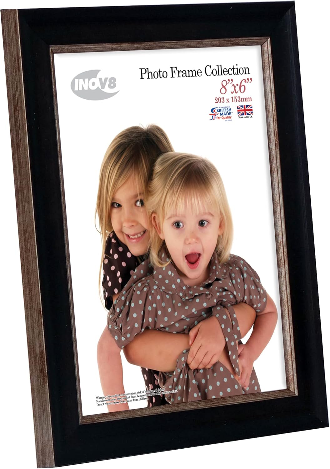 Inov8 Framing PFES-SWBK-86 Photo Frame, Washed Black, 8x6 Inch