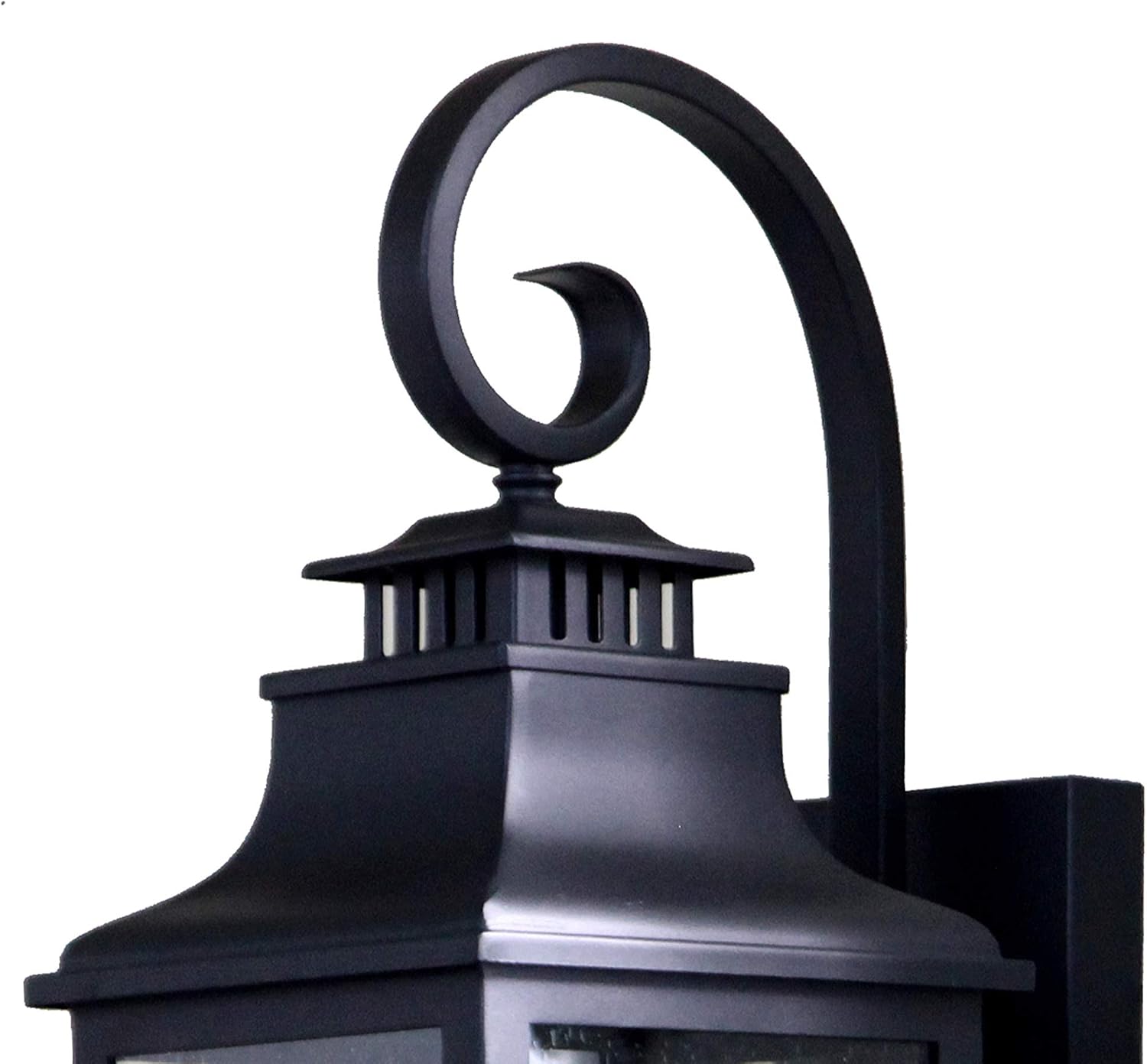 AA Warehousing Morgan 1-Light Outdoor Wall Mounted Lighting in Black Finish