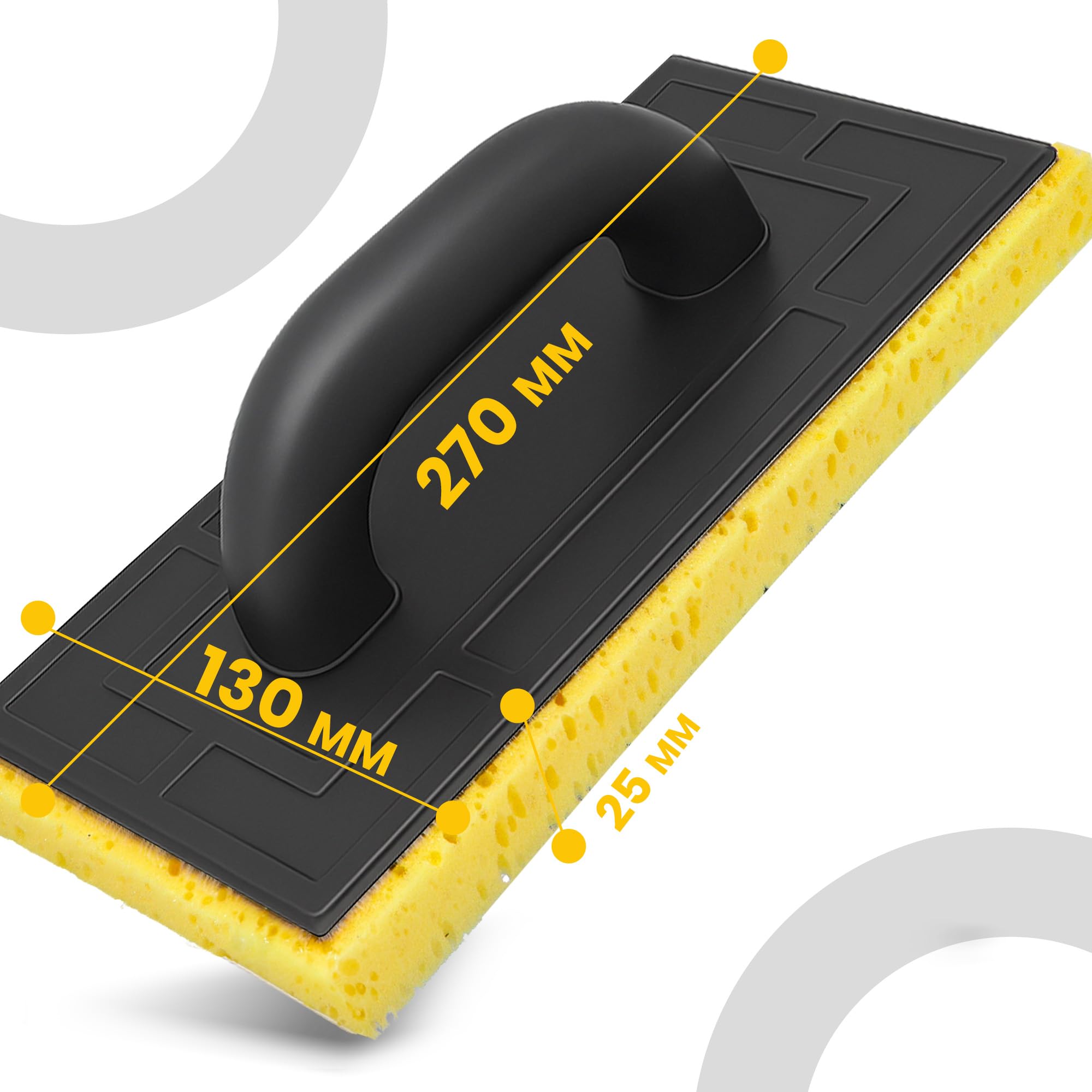 Instalguru Tavola Lavaggio Piastrelle 130x270 mm Frattazzo Con Inserto Accessorio Per Pulizia Giunti Parete Pavimento Fase Finale Cantiere Interni