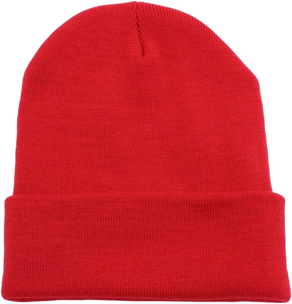 Beanie Men Women - Unisex Cuffed Plain Skull Knit Hat Cap