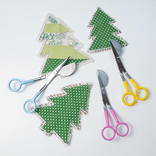 Miniatura 6 de Tijeras de pico de pato, tijeras de pico de pato de 6 pulgadas para arte, manualidades, tela, hilo, costura y bordado (azul)