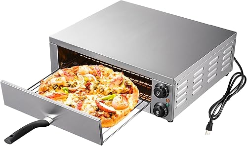 WeChef Horno de pizza de encimera de 16 "Horno de pizza eléctrico interior 1700W Cocina de pizza comercial Home Cafe Panadería Camión de comida