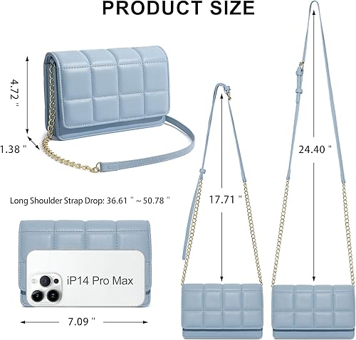 Miniatura 4 de KUKOO Small Crossbody Bag for Women Cell Phone Wallet Purse Clutch Handbags with Credit Card Slots