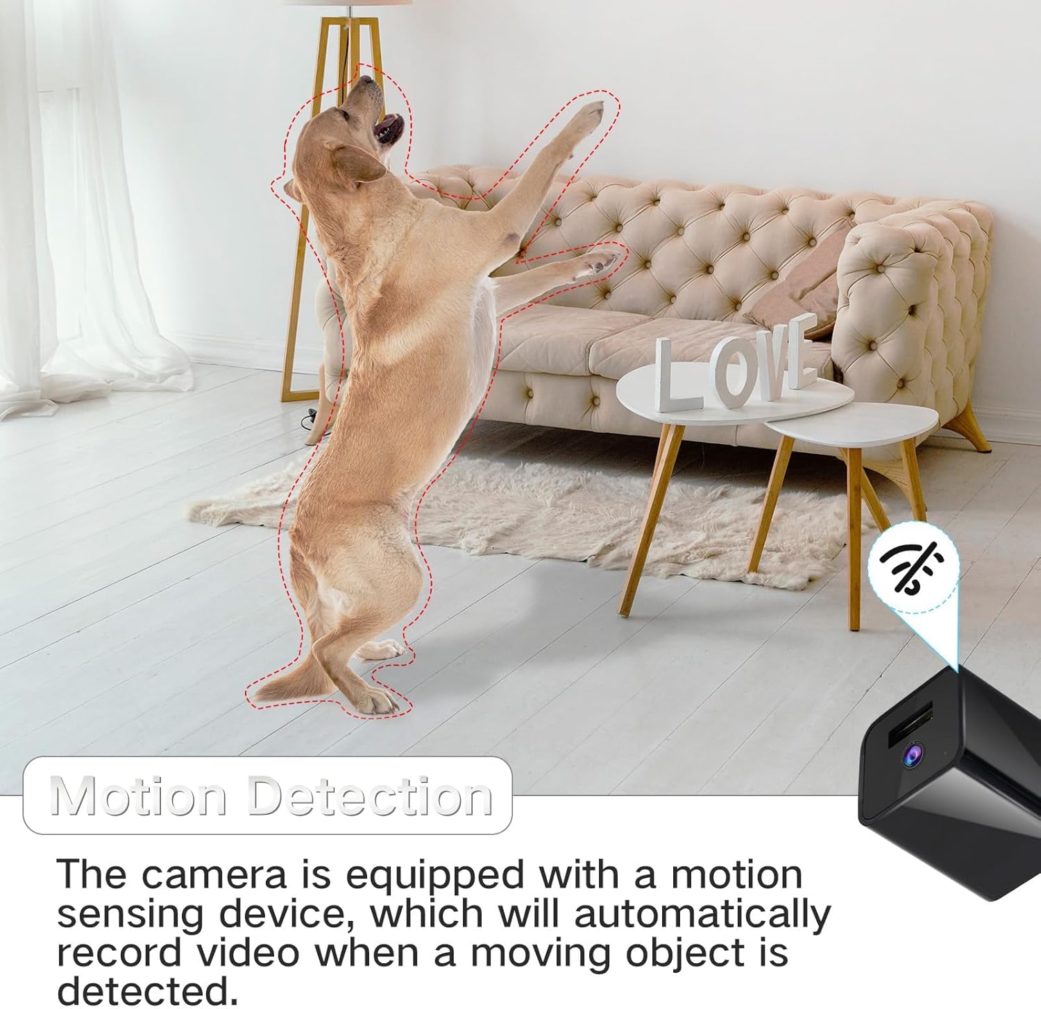 Small Camera USB Charger HD 1080P Video Recorder with Motion Detection Nanny Cam Indoor Security Hidden Camera for Home, No WiFi Required, No Audio