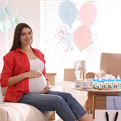 Miniatura 6 de 72 botellas de leche para baby shower, regalos para baby shower, mini botellas de plástico blanco, recuerdos de fiesta, decoración de juegos de