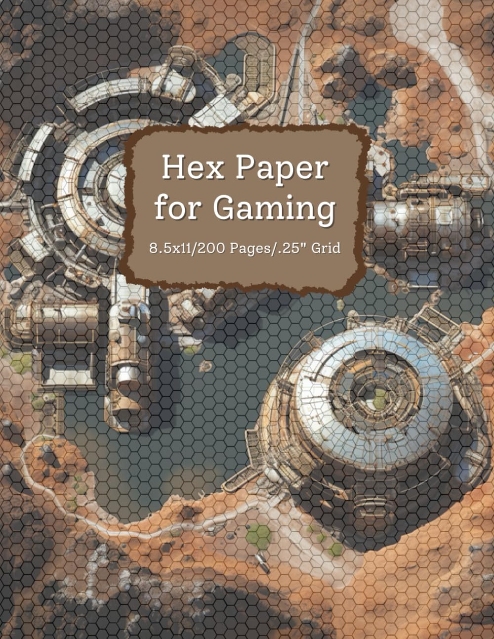RPG Small Hex Paper for Planning and Designing Wargaming Terrain: .25 Inch Hexagonal Grid Paper for Map Drawing