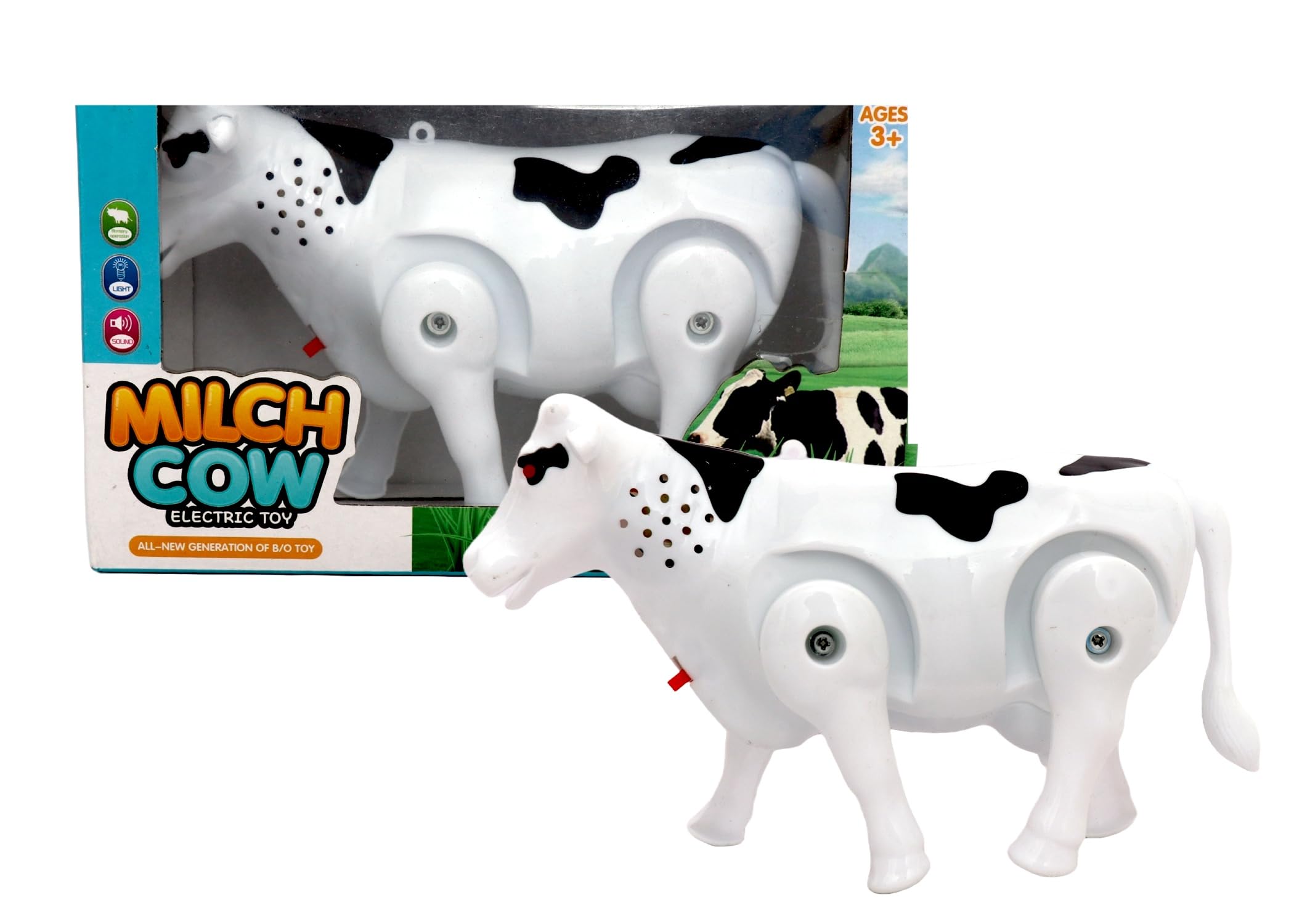 WOW Toys - Delivering Joys of Life|| Battery Operated Musical Cow Toy for Kids, Pack of 1, Multicolour