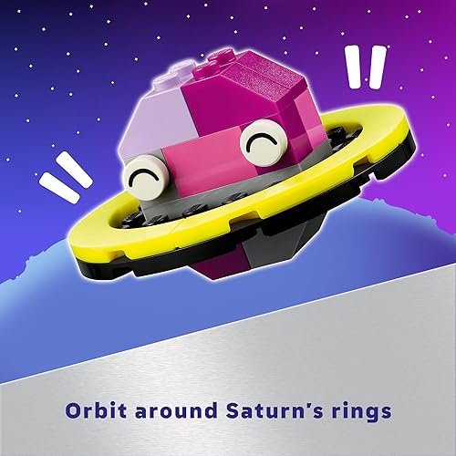 Miniatura 6 de LEGO Classic Creative Space Planets Sistema solar construible, juego de construcción de juguete creativo con alien, juguete de cohete y ladrillos