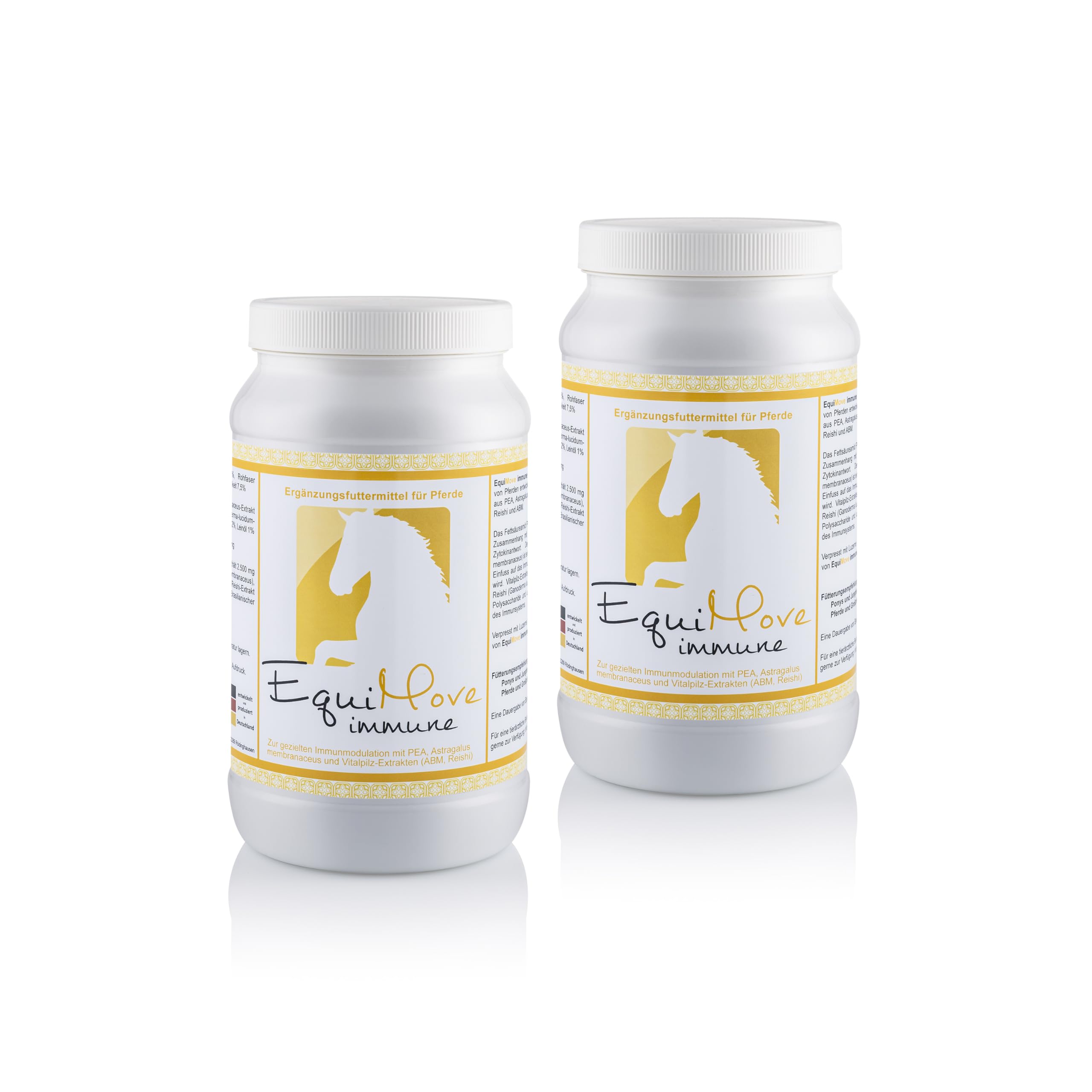 Immune (2X 1,5 kg) | unterstützt Immunsystem und Immunregulation | Immunkur mit PEA, Reishi, ABM und Astragalus | Ergänzung für Pferde