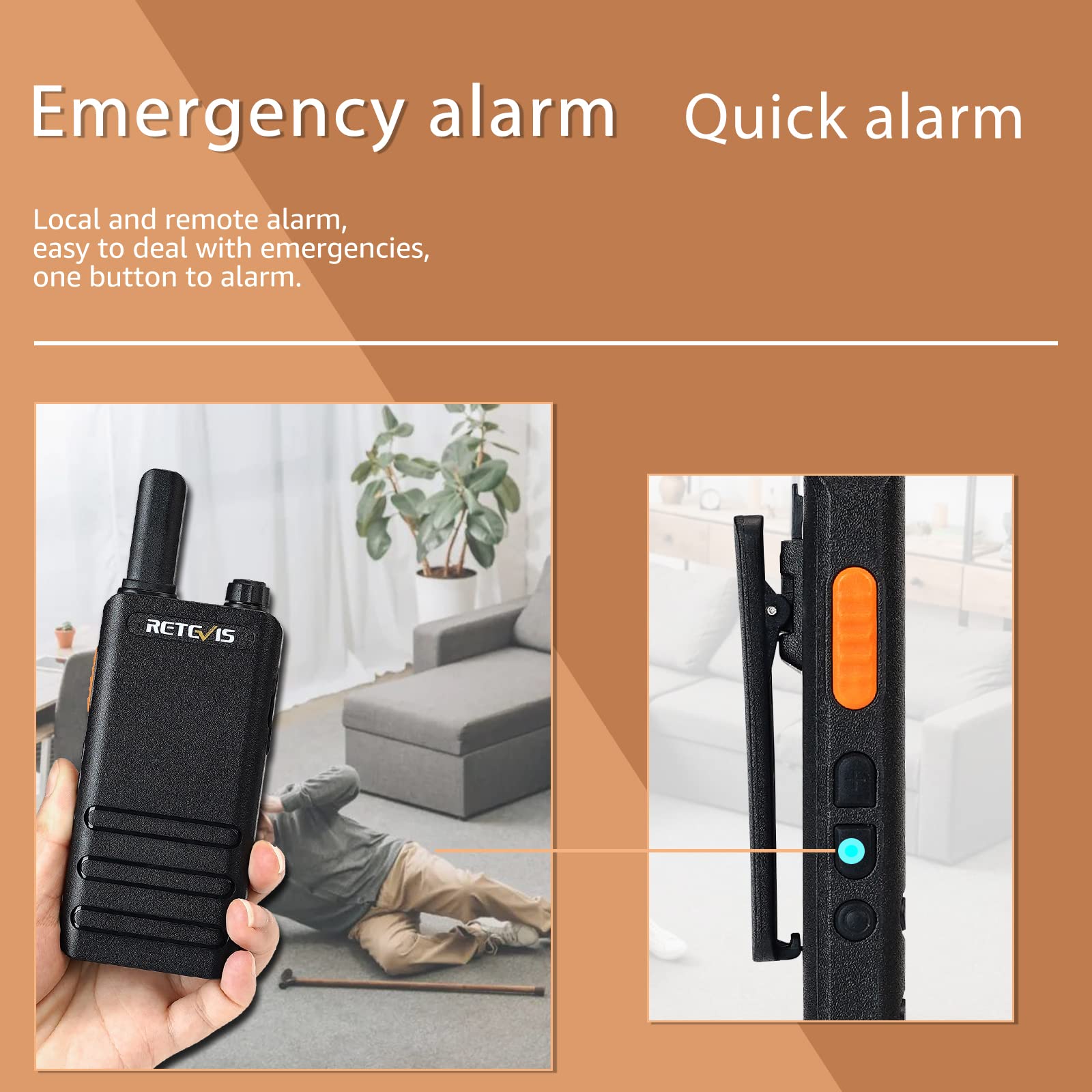 Retevis RT622P Walkie Talkie Leggero, PMR446 Radio Walkie Talkie Ricaricabile USB C, 1620mAh, VOX Radio Vivavoce Portatile a 2 Vie con Auricolare per la Famiglia, Vendita al Dettaglio (2 Pezzi, Nero)