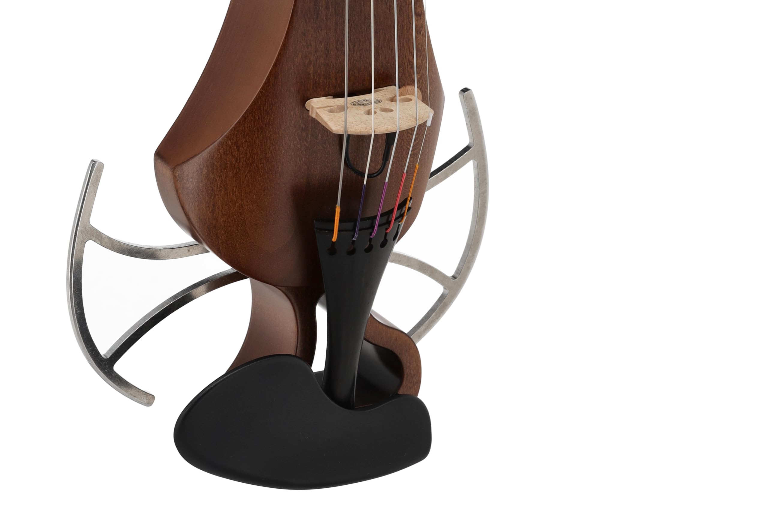 Violino elettrico GEWA, violino elettronico, Novita 3.0 oro-marrone con adattatore per poggiaspalla, 5 corde