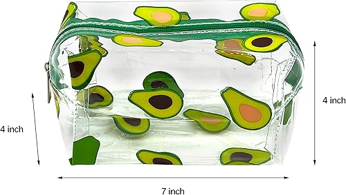 Miniatura 2 de ZMZZ Bolsa de maquillaje linda, bolsa de maquillaje portátil transparente, bolsa de almacenamiento de artículos de tocador impermeable, bolsa de