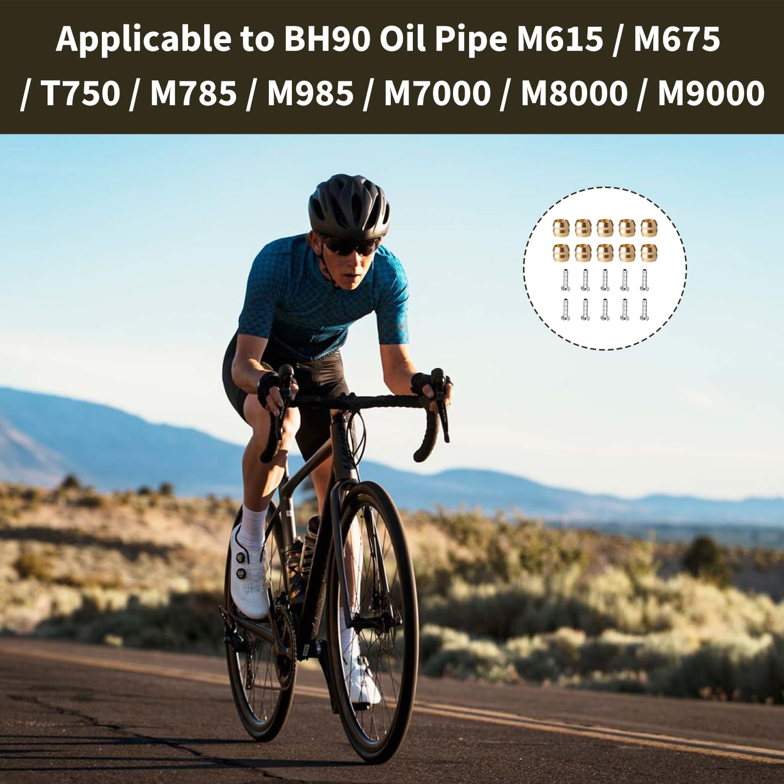 Set di 10 raccordi per tubo freno Shimano M506 M596 M615 M675 M7000 M785 Accessori impermeabili per bicicletta MTB Strada