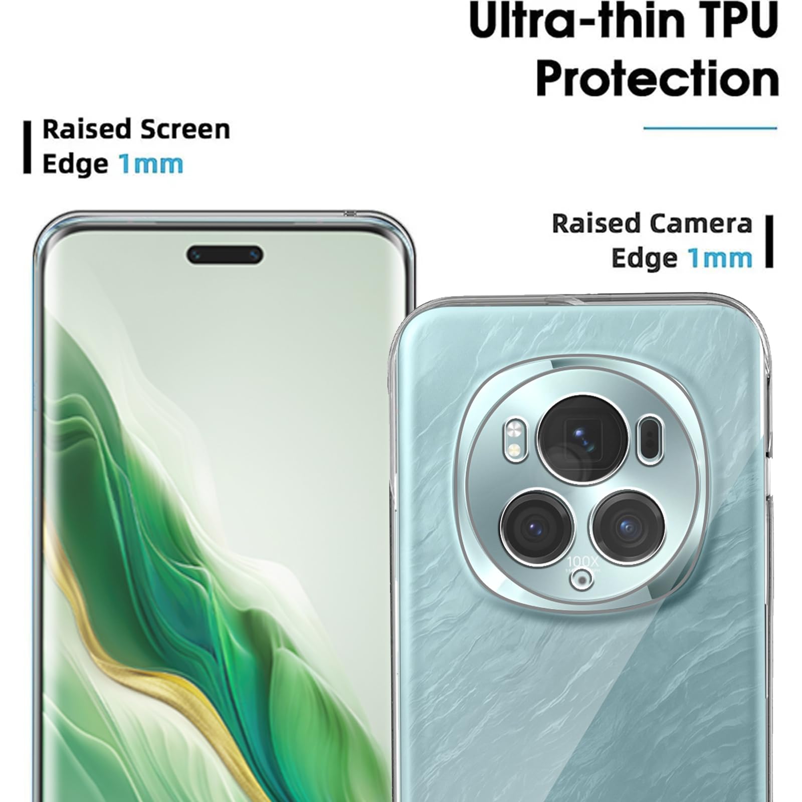 MEMELOKA Cover for Honor Magic 6 Pro, Slim Soft Silicone TPU Anti