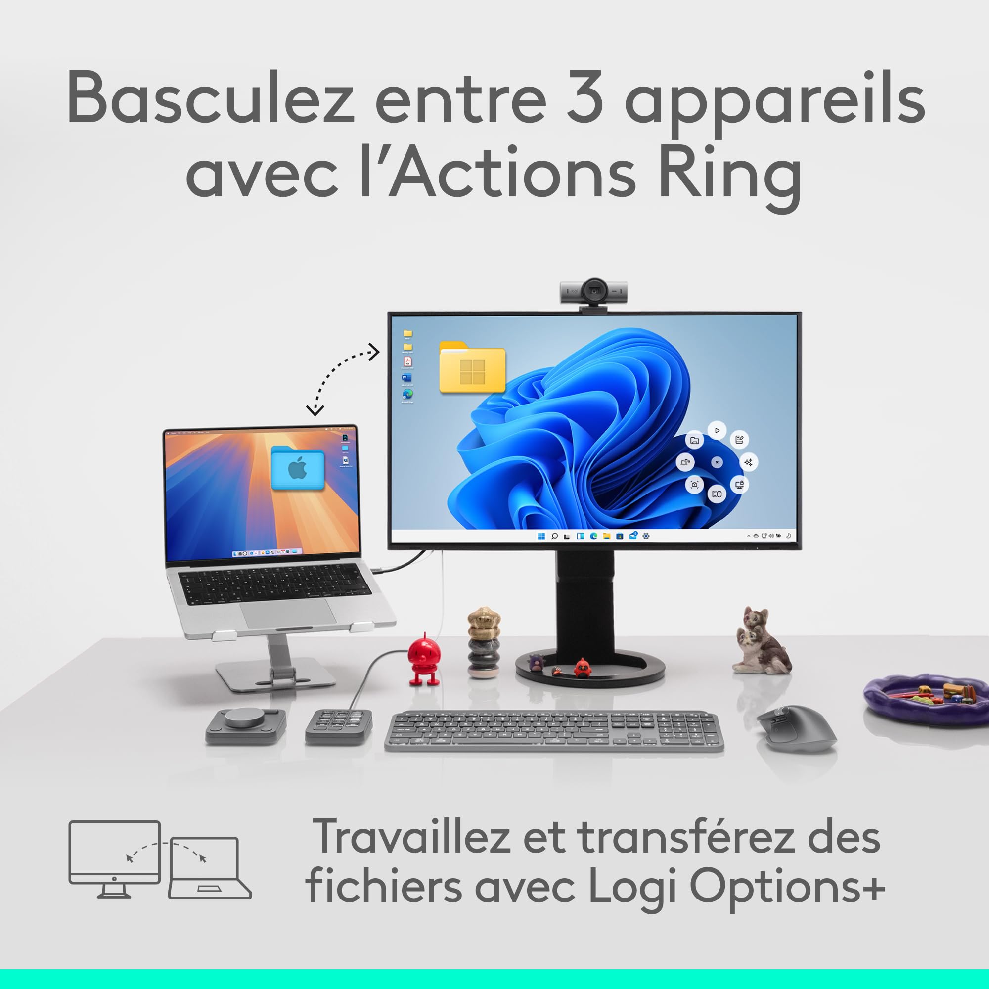 Logitech MX Master 4 Souris sans Fil Ergonomique avec Retour haptique Charge USB-C Bluetooth Graphite