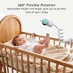 Moniteur universel de bébé avec 1/4 ,20 UNC Fil - Pas de pince de bureau avec plaque antidérapante, 80cm Bras flexible pour 360° Vue. Compatible avec BOIFUN WiFi Moniteurs & Tous les appareils photo standard 1/4.
